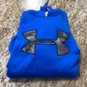 Blue and camo hoodie